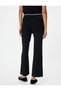 Ribbed Wide-Legged Trousers with Tie Waist - 4