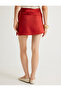 X Melis Ağazat - Double-Breasted Mini Skirt with Side Tie Textured, Textured , Slim Fit - 4