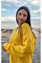 Oversized V-Neck Sweater with Sleeve and Hem Details - 5