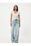 Semi-Transparent V-Neck T-Shirt Short Sleeve Textured