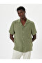 Short Sleeve Shirt Textured Pocket Detail Cotton