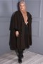 Brown Stamp Poncho - Pocket and Hat - 2