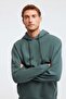 Jorge Men's Soft Hooded Organic Cotton Kangaroo Pocket Regular Green Sweatshirt - 3