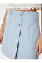 X Tuba Unusal - Mini Skirt A-Line Stone Button Detail - 5