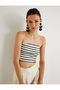 X Melis Ağazat - Color Contrast Strapless Bustier