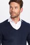 Men's Slim Fit Slim Fit Soft Textured Non-Pilling Navy Blue V-Neck Knitwear Sweater