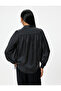 Polka Dot Satin Shirt with Bow Detail, Scarf Collar, Long Sleeves - 4