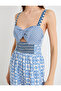 Wide Leg Jumpsuit with Patterned Window Detail and Straps, Gipeli Cotton - 5