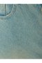 Baggy Jean Shorts Pocket Detailed Oversize Cotton - 6