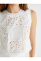 X Tuba Ünsal - Fisto Blouse Sleeveless Round Neck with Button Detail on the Back - 5