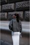Women's Zippered Lined Closure Pocket Detail Loose Cut Wool Stamp Appearance Thick Jacket Coat - 5