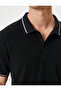 Slim Fit Polo T-Shirt Short Sleeve Stripe Detailed Cotton - 5