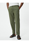 Boyfriend Trousers Lace-Up Waist Chino Pocket Detail Linen Blended - 3
