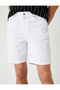 Cotton Slim Fit Bermuda Jeans Shorts - Pocket Detailed - 5