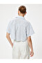 Crop Linen Shirt Short Sleeves Pocket Detail Comfortable Fit - 4