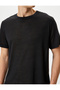 Crew Neck T-Shirt Short Sleeve with Stitching Detail - 5