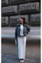 Wool-Like Fabric Loose Fit Zipper Closure Pocket Detail Trendy Bomber Pininterest Equivalent Jacket Coat - 4