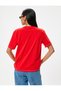 Crew Neck Slogan Embroidered Short Sleeve T-Shirt - 4
