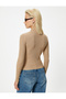 Stand Collar Basic Ribbed Long Sleeve Knitwear Sweater - 4