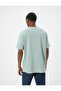 Basic T-Shirt Textured Label Printed Crew Neck Short Sleeve - 4