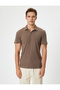 Polo Collar T-Shirt Slim Fit Short Sleeve Cotton - 3