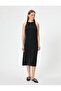 Sleeveless Midi Dress Round Neck A-Line - 3