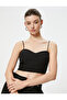 Strappy Crop Top Heart Neckline Cotton Slim Fit - 2