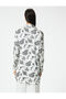 Satin Long Tunic with Floral Buttons - 4