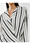 Blouse Double-Breasted Tie-Up Long Sleeve - 5