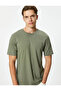 Crew Neck Cotton Blended Short Sleeve T-Shirt