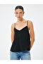 Thin Strap Long Tank Top Aerobin Fabric - 2