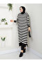 Wonderful Striped Knitwear Dress - 8