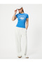 Cotton Short Sleeve Crew Neck Printed T-Shirt - 2