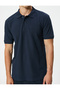 Collared T-Shirt Buttoned Slim Fit Short Sleeve - 5