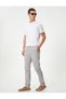 Linen Blend Chino Trousers with Lace-Up Waist, Tapered Fit and Pocket Detail