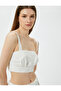 Fisto Crop Top with Straps, Square Neck, Viscose - 2