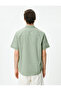 Summer Shirt Classic Collar Buttoned Curved Sleeve Detail - 4