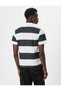 Polo Neck T-Shirt Slogan Print Short Sleeve - 4