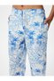 Loose-Fit Floral Trousers with Comfortable Fit, Pockets and Elastic Waist - 5