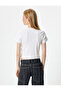 Slogan Printed T-Shirt Short Sleeve Crew Neck Cotton - 4