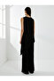 Asymmetric Blouse Sleeveless Contrast Piping Detail - 4