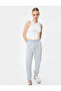 Jogger Cargo Sweatpants with Double Waist Detail and Color Contrast