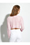 Crop Crochet T-Shirt Long Sleeve Crew Neck Openwork - 4