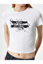 Slogan Printed T-Shirt Short Sleeve Crew Neck Cotton - 5