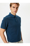 Polo Neck T-Shirt Buttoned Short Sleeve Cotton - 2