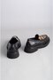 Seç 7010 Genuine Leather Black-Leopard Patterned Women's Masculine Shoes - 5