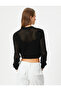 Crop Knitwear Cardigan Openwork Zippered Cotton Blended - 4