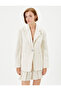Blazer Jacket Single Button Pocket Detailed - 4