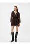 Floral Tulle Mini Dress Ruffles Long Sleeve V Neck Lining - 3