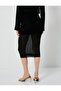 Midi Knitwear Skirt Ribbed Transparent Detailed Viscose Blend - 4